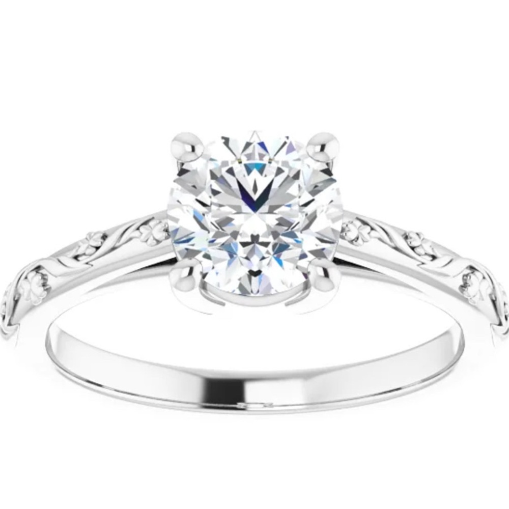 .66 Carat Lab Grown Solitare 14K Gold Diamond Ring Size 6